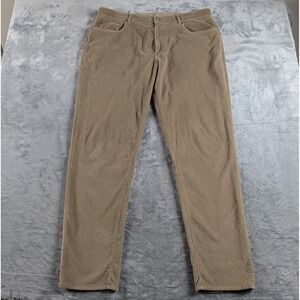 Faherty Stretch Terry Corduroy Pants Mens 38x34 Brown 5 Pocket Classic Trousers